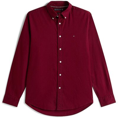 Tommy Hilfiger Camisa de corte regular rojo oscuro XXXL Tommy Hilfiger Camisa de corte regular rojo oscuro XXXL