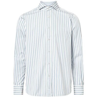 Windsor Camisa de vestir Slim Fit LANO azul claro 44 Windsor Camisa de vestir Slim Fit LANO azul claro 44
