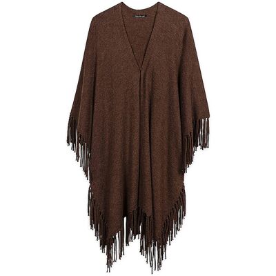 Luisa Cerano Cape - Poncho marrón Luisa Cerano Cape - Poncho marrón