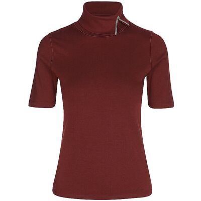 Marc Cain Jersey de cuello alto marrón 42 Marc Cain Jersey de cuello alto marrón 42
