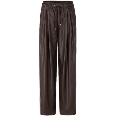 Marc Cain Pantalón de efecto cuero marrón 40 Marc Cain Pantalón de efecto cuero marrón 40