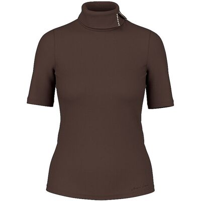 Marc Cain Jersey de cuello alto marrón 34 Marc Cain Jersey de cuello alto marrón 34