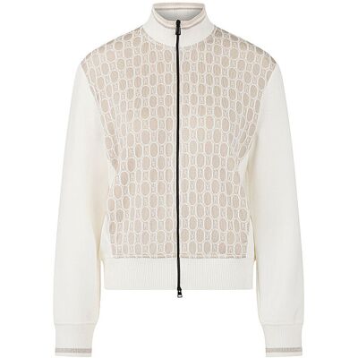 Marc Cain Sudadera con cremallera crema 34 Marc Cain Sudadera con cremallera crema 34