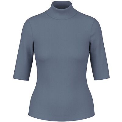 Marc Cain Jersey de cuello alto azul oscuro 34 Marc Cain Jersey de cuello alto azul oscuro 34
