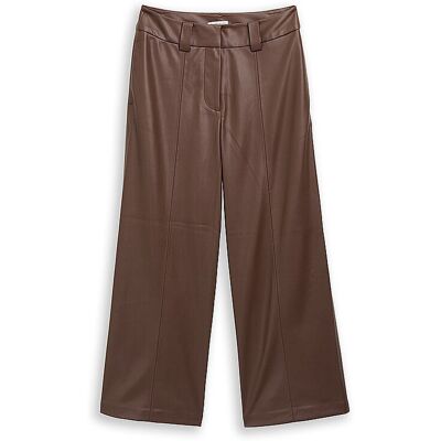 Tom Tailor Culotte con aspecto de cuero marrón 34/L28 Tom Tailor Culotte con aspecto de cuero marrón 34/L28