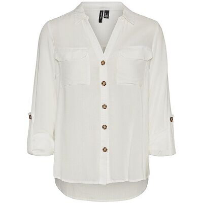 Vero Moda Blusa de manga larga VMBUMPY blanco XL Vero Moda Blusa de manga larga VMBUMPY blanco XL
