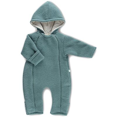 Popolini Baby Wollfleece Overall verde oscuro 74-80 Popolini Baby Wollfleece Overall verde oscuro 74-80