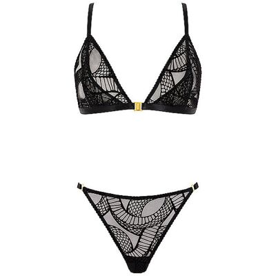 Aubade Conjunto de sujetador con braga VELVET SNAKE negro negro Aubade Conjunto de sujetador con braga VELVET SNAKE negro negro