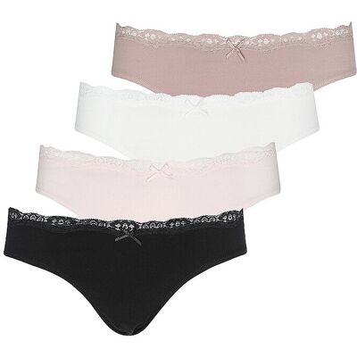 Lascana Bragas paquete de 4 rose box beige 40-42 Lascana Bragas paquete de 4 rose box beige 40-42