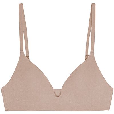 Basics Sujetador sin aros WIRELESS PLUNGE BRA hazelnut beige 34C Basics Sujetador sin aros WIRELESS PLUNGE BRA hazelnut beige 34C
