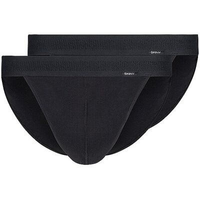 Skiny Slip Paquete de 2 COTTON RETRO black negro XXL Skiny Slip Paquete de 2 COTTON RETRO black negro XXL