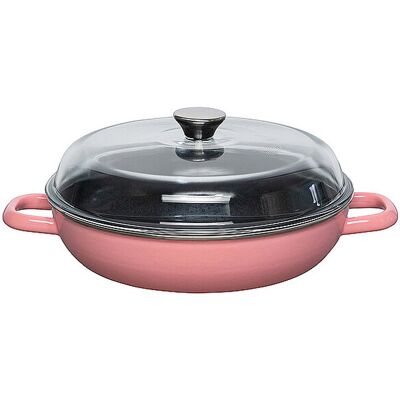 Riess Cacerola para estofar con tapa 28cm Rosa coral Riess Cacerola para estofar con tapa 28cm Rosa coral