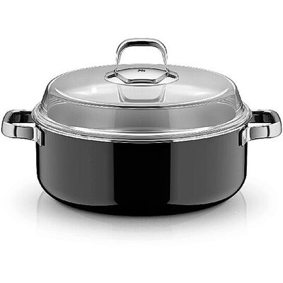 Wmf Cacerola con tapa de cristal FUSINTEC MINERAL PRO 6ml/28cm Black negro Wmf Cacerola con tapa de cristal FUSINTEC MINERAL PRO 6ml/28cm Black negro