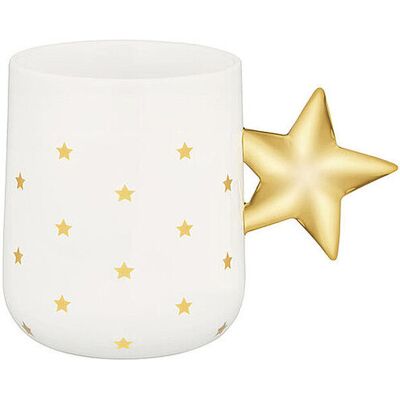Alessi Taza de Navidad con asa 0,37l DELIGHT Blanco/Oro blanco Alessi Taza de Navidad con asa 0,37l DELIGHT Blanco/Oro blanco