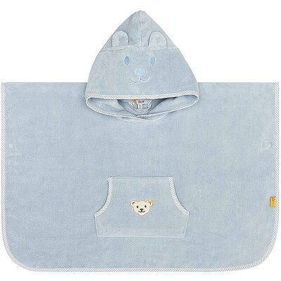 Steiff Baby Bade Poncho - Algodón - Azul claro - Poncho de baño Steiff Baby Bade Poncho - Algodón - Azul claro - Poncho de baño