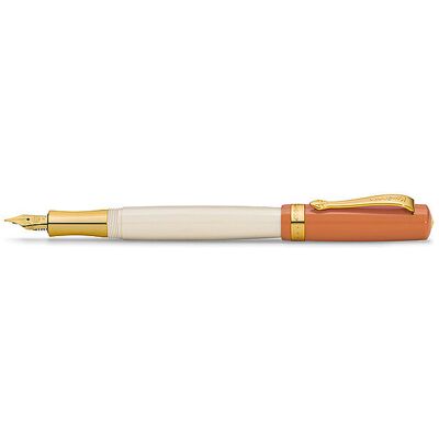 Kaweco Pluma estilográfica Student 70's Soul Medium Naranja Blanco marrón Kaweco Pluma estilográfica Student 70's Soul Medium Naranja Blanco marrón