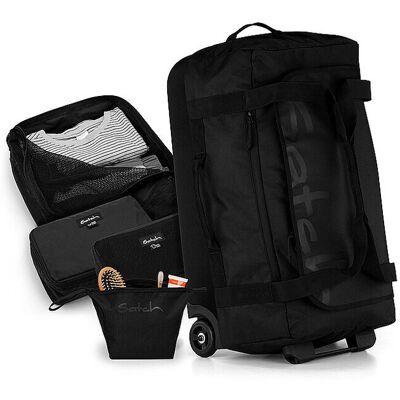 Satch Juego de maletas de viaje de 5 piezas JET Black Satch Juego de maletas de viaje de 5 piezas JET Black