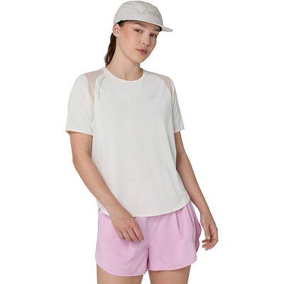 Asics Camiseta de running ROAD para mujer crema M Asics Camiseta de running ROAD para mujer crema M