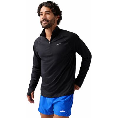 Brooks Camiseta de running con cremallera Dash 3.0 para hombre negro L Brooks Camiseta de running con cremallera Dash 3.0 para hombre negro L