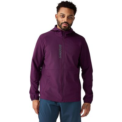 Brooks Chaqueta de running Canopy para hombre rojo oscuro S Brooks Chaqueta de running Canopy para hombre rojo oscuro S