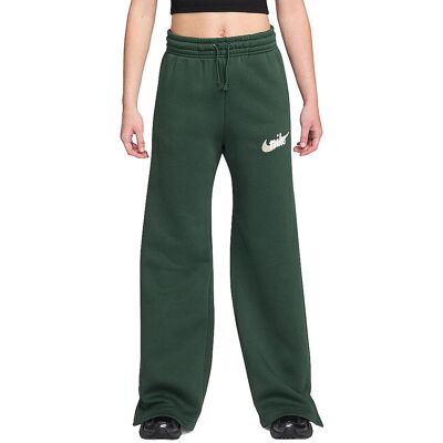 Nike Pantalón de chándal de mujer NSW PHNX FLC Flare Wide verde oscuro M Nike Pantalón de chándal de mujer NSW PHNX FLC Flare Wide verde oscuro M