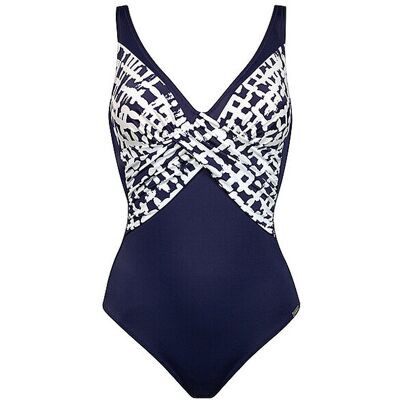 Charmline Bañador para mujer azul oscuro 48E Charmline Bañador para mujer azul oscuro 48E