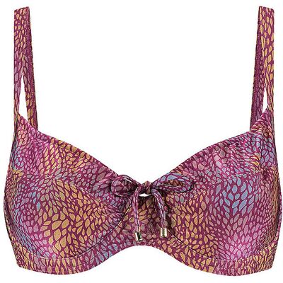 Cyell Top de bikini para mujer rojo oscuro 42C Cyell Top de bikini para mujer rojo oscuro 42C