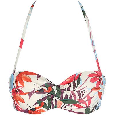 Lascana Bikiní top bandeau para mujer crema 44D Lascana Bikiní top bandeau para mujer crema 44D