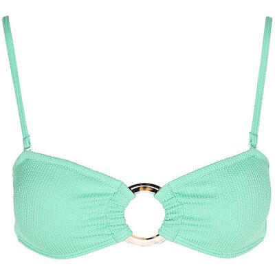 Roxy Top de bikini bandeau Sunshine para mujer verde S Roxy Top de bikini bandeau Sunshine para mujer verde S