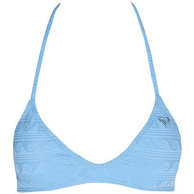 Roxy Top de bikini para mujer Paradise Wave Fixed Tri azul S Roxy Top de bikini para mujer Paradise Wave Fixed Tri azul S