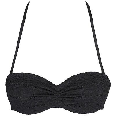 Ysabel Mora Top de bikini bandeau push-up para mujer negro 75C Ysabel Mora Top de bikini bandeau push-up para mujer negro 75C