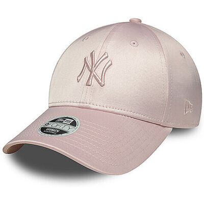 New Era Gorra de satén para mujer New York Yankees rosa New Era Gorra de satén para mujer New York Yankees rosa