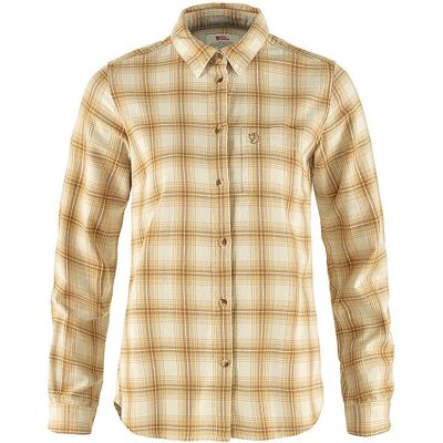 Fjällräven Blusa de franela Oevik para mujer beige S Fjällräven Blusa de franela Oevik para mujer beige S