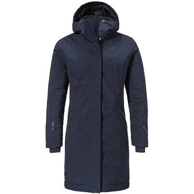 Schöffel Abrigo de invierno para mujer Style Gregale Hoodie azul oscuro 48 Schöffel Abrigo de invierno para mujer Style Gregale Hoodie azul oscuro 48