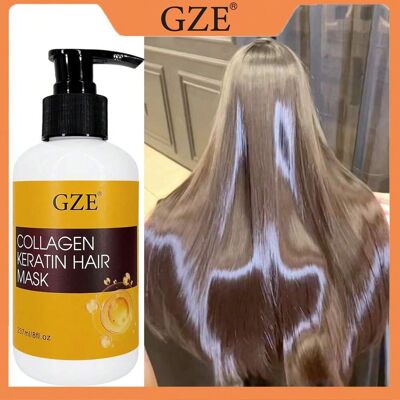 SHEIN Mascarilla capilar de colágeno y queratina, reparación profunda para cabello dañado y seco, cuidado intensivo nutritivo, domina el frizz, aumenta el brillo y la suavidad, 237ml/8 Fl Oz SHEIN Mascarilla capilar de colágeno y queratina, reparación profunda para cabello dañado y seco, cuidado intensivo nutritivo, domina el frizz, aumenta el brillo y la suavidad, 237ml/8 Fl Oz