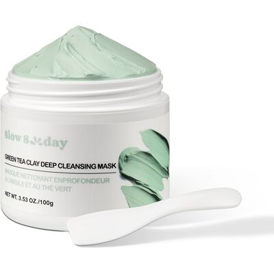 SHEIN Mascarilla de arcilla de té verde SlowSunday de limpieza profunda, cuidado de la piel, mascarilla facial, mascarilla de arcilla, elimina puntos negros, control de grasa, iluminadora, reduce poros, mejora el tono de la piel, K Beauty, ideal para fies SHEIN Mascarilla de arcilla de té verde SlowSunday de limpieza profunda, cuidado de la piel, mascarilla facial, mascarilla de arcilla, elimina puntos negros, control de grasa, iluminadora, reduce poros, mejora el tono de la piel, K Beauty, ideal para fies