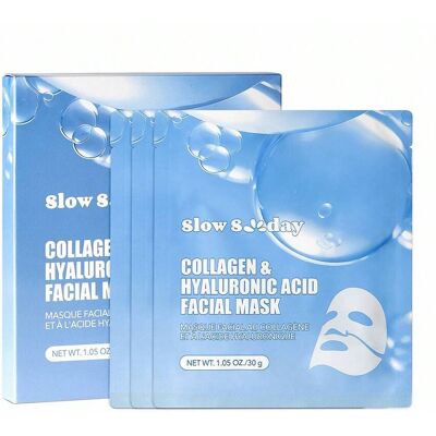 SHEIN SlowSunday Máscara Facial de Colágeno & Ácido Hialurónico 3 piezas, Máscara de Colágeno Coreana, Máscara Facial de Colágeno en Gel, Hidratación Profunda, Mejora la Elasticidad, Suaviza la Piel, K Beauty, Ideal para Fiestas, Adecuada para Otoño & Inv SHEIN SlowSunday Máscara Facial de Colágeno & Ácido Hialurónico 3 piezas, Máscara de Colágeno Coreana, Máscara Facial de Colágeno en Gel, Hidratación Profunda, Mejora la Elasticidad, Suaviza la Piel, K Beauty, Ideal para Fiestas, Adecuada para Otoño & Inv
