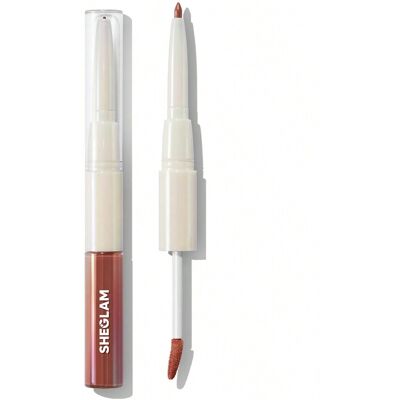 SHEIN Lápiz delineador y brillo Lip Rules: lápiz labial líquido hidratante 2 en 1 Golden Rule, delineador de labios de alta pigmentación, hidratante, reduce las líneas finas de los labios, maquillaje de labios SHEIN Lápiz delineador y brillo Lip Rules: lápiz labial líquido hidratante 2 en 1 Golden Rule, delineador de labios de alta pigmentación, hidratante, reduce las líneas finas de los labios, maquillaje de labios