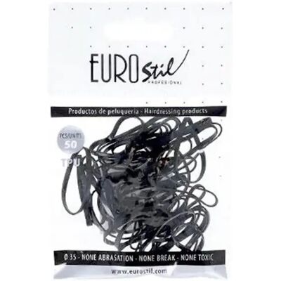 Eurostil Goma Elastica 50uds Negro Eurostil Goma Elastica 50uds Negro