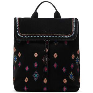 Desigual Desigual - Mochila de mujer cuadrada con bordados y lentejuelas. mujer Negro Desigual Desigual - Mochila de mujer cuadrada con bordados y lentejuelas. mujer Negro
