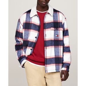Tommy Jeans Tommy Jeans - Sobrecamisa de hombre de cuadros con cuello de borreguito. Hombre Azul marino Talla M Tommy Jeans Tommy Jeans - Sobrecamisa de hombre de cuadros con cuello de borreguito. Hombre Azul marino Talla M