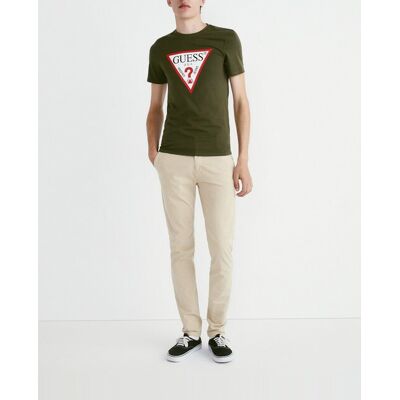 Guess Jeans Guess Jeans - Pantalón slim chino. Hombre Crema Talla 44 Guess Jeans Guess Jeans - Pantalón slim chino. Hombre Crema Talla 44