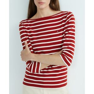 Tommy Hilfiger Tommy Hilfiger - Camiseta de mujer con cuello barco y manga tres cuartos. Mujer Rojo Talla 36 Tommy Hilfiger Tommy Hilfiger - Camiseta de mujer con cuello barco y manga tres cuartos. Mujer Rojo Talla 36