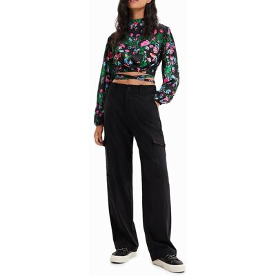Desigual Desigual - Blusa corta floral M. Christian Lacroix. Mujer Talla 34 Desigual Desigual - Blusa corta floral M. Christian Lacroix. Mujer Talla 34