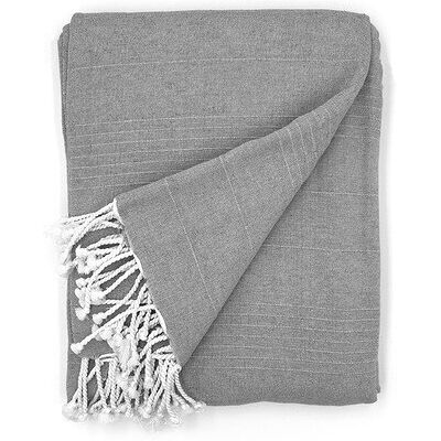 DONEGAL DONEGAL - Plaid Foulard Multiusos Sofá y Cama Peñíscola gris. Talla 130 x 280 cm DONEGAL DONEGAL - Plaid Foulard Multiusos Sofá y Cama Peñíscola gris. Talla 130 x 280 cm