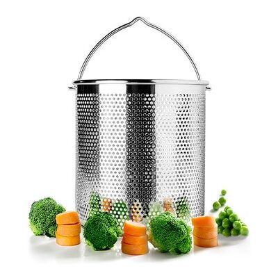 Cesto de Vapor IBILI 16cm Inox - Mango Plegable - Para Verduras, Arroz, Pasta Cesto de Vapor IBILI 16cm Inox - Mango Plegable - Para Verduras, Arroz, Pasta
