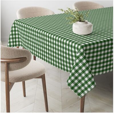 DONEGAL DONEGAL - Mantel Antimanchas Vichy tacto tela teflón verde botella. Talla 140 x 140 cm DONEGAL DONEGAL - Mantel Antimanchas Vichy tacto tela teflón verde botella. Talla 140 x 140 cm
