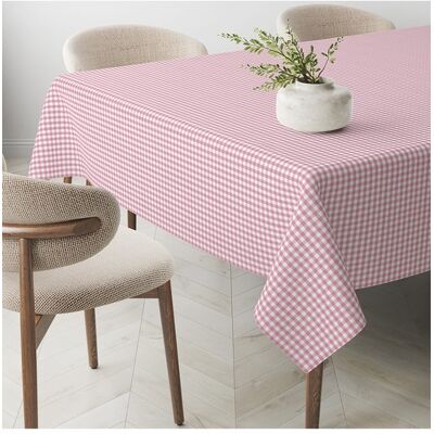 DONEGAL DONEGAL - Mantel Antimanchas Small Vichy tacto tela teflón rosa. Talla 100 x 140 cm DONEGAL DONEGAL - Mantel Antimanchas Small Vichy tacto tela teflón rosa. Talla 100 x 140 cm
