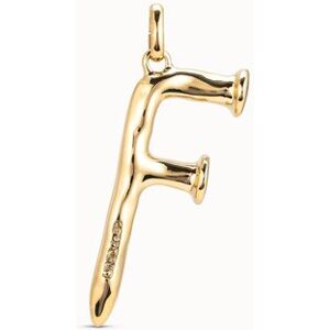 UNOde50 Colgante bañado en oro de 18k de letra F DORADO U UNOde50 Colgante bañado en oro de 18k de letra F DORADO U