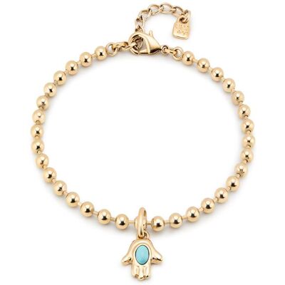 UNOde50 Tobillera bañada en oro 18k con fornitura de bolas Plateado U UNOde50 Tobillera bañada en oro 18k con fornitura de bolas Plateado U